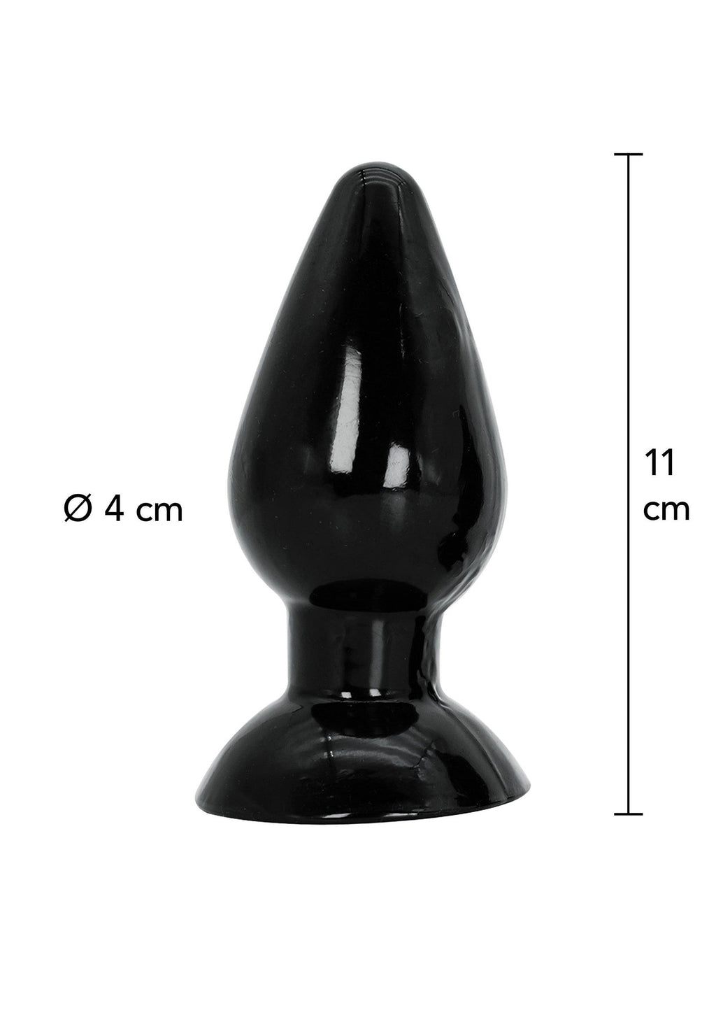 Plug anale medio 11 cm nero