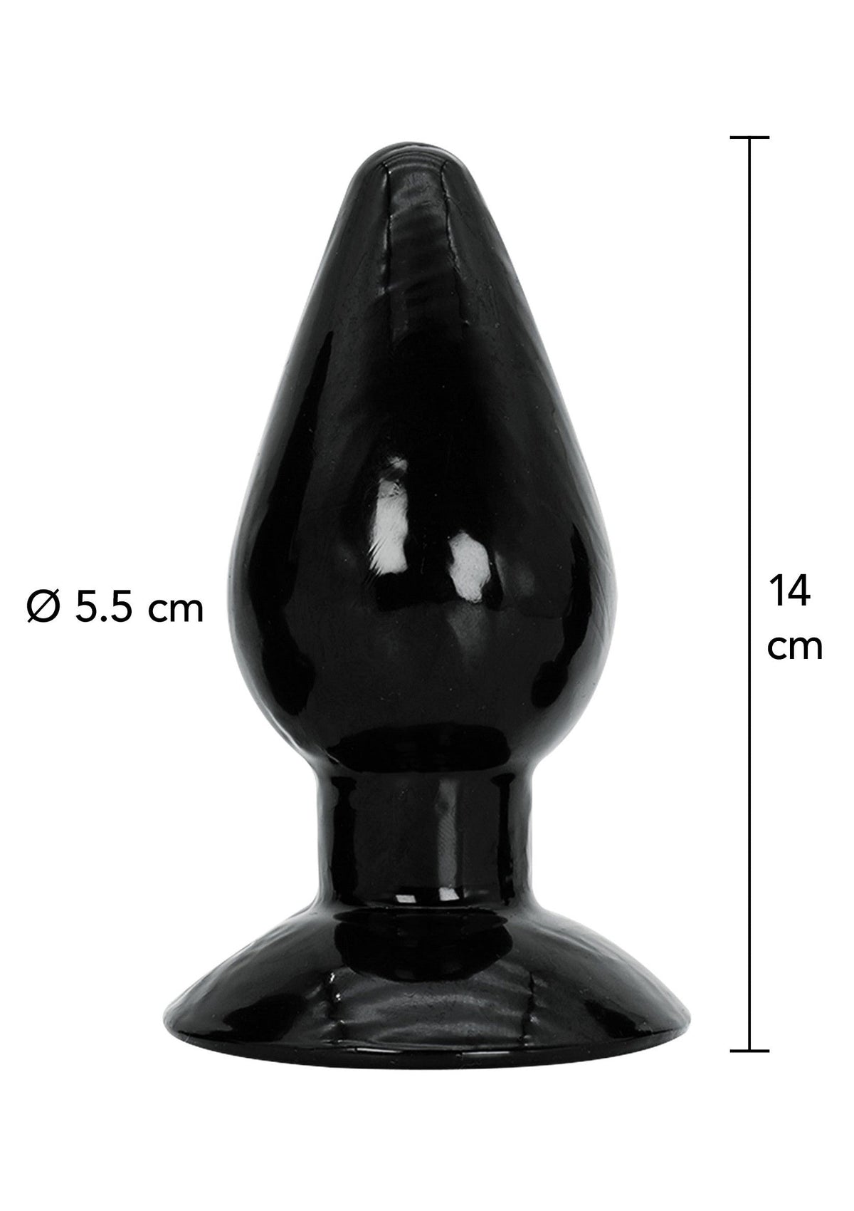 Plug anale grande 14 cm nero