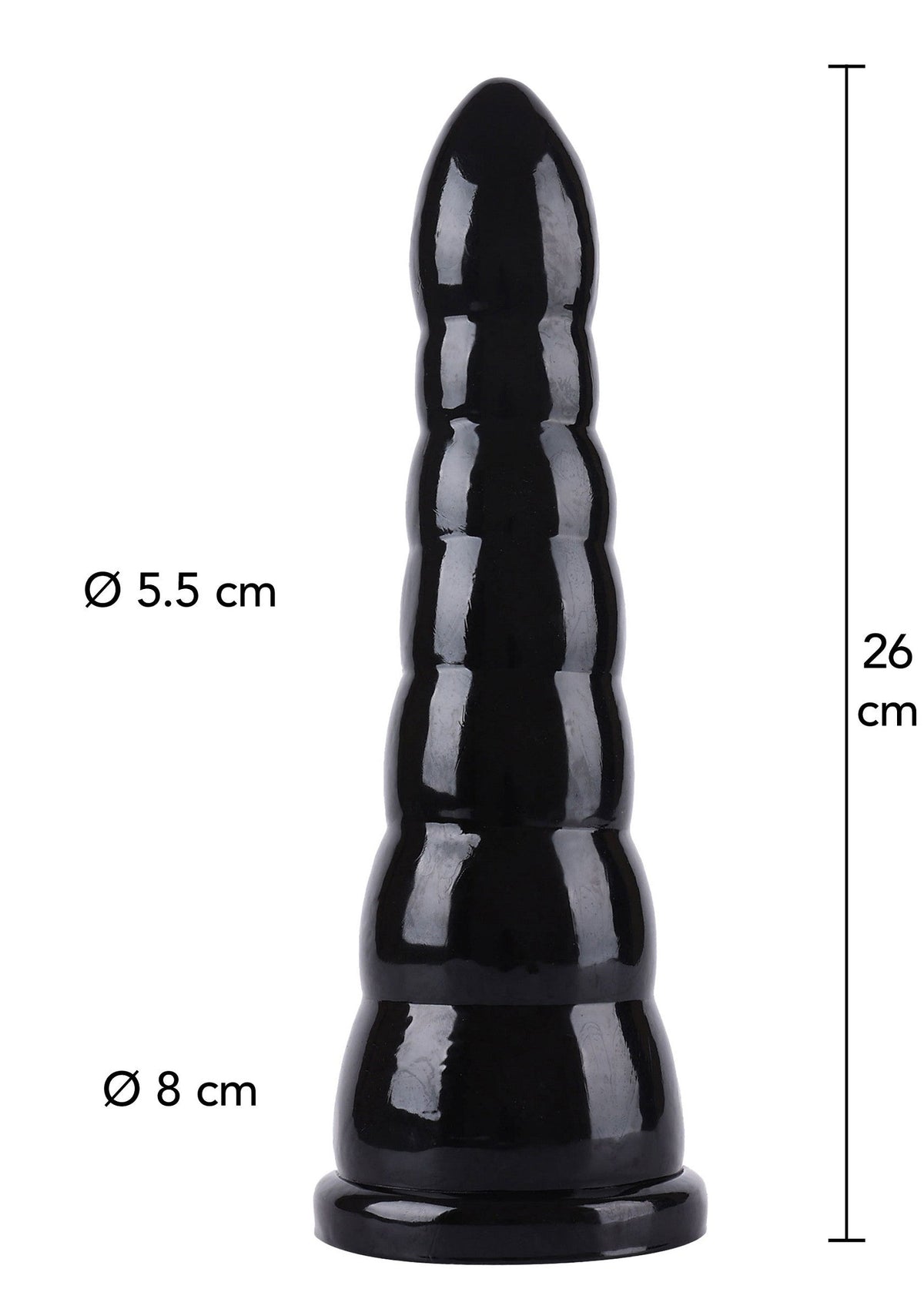 Cono anale 26 cm nero