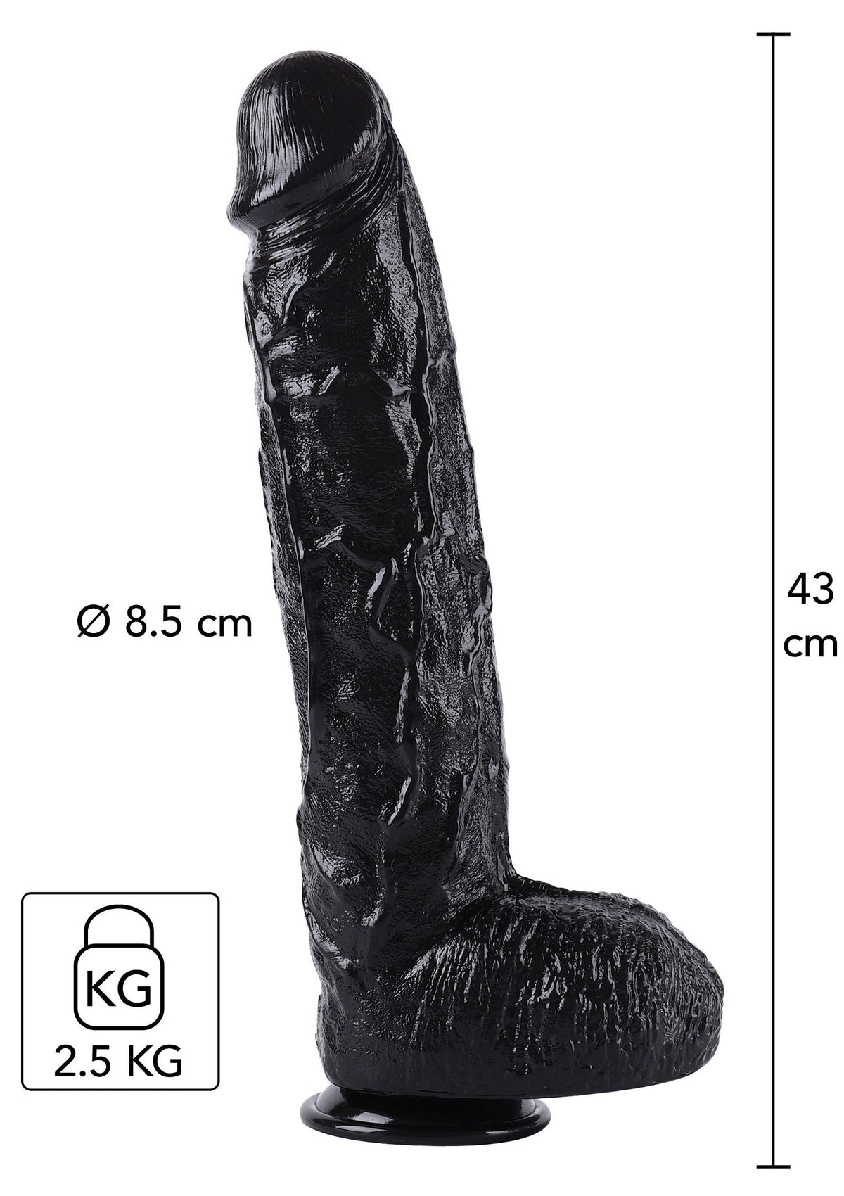 Dong 43 cm nero