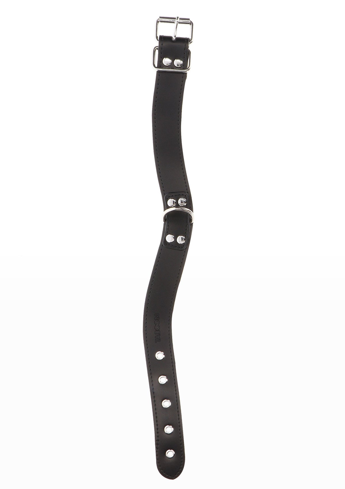 Elegante collare con anello a D nero